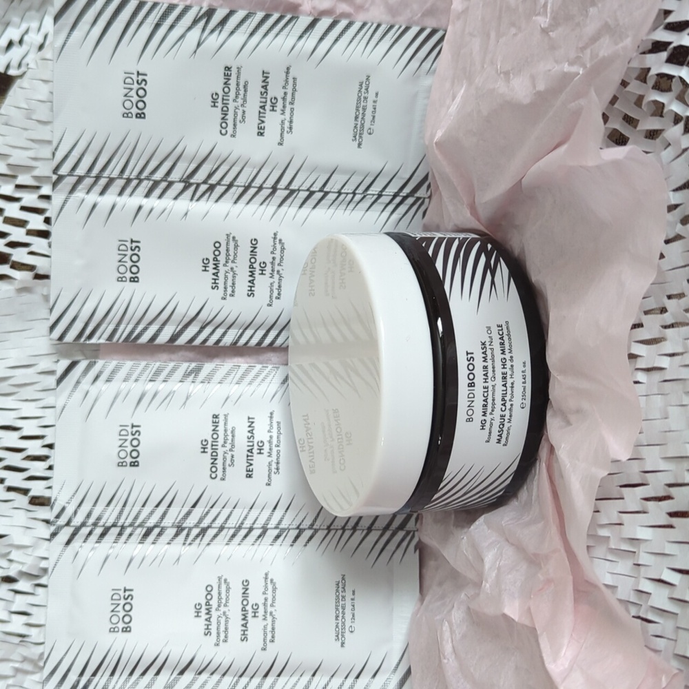 BONDIBOOST HG Miracle Hair Mask Full Size NEW With Bonus Shampoo And Conditioner